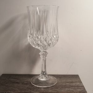 Cristal D'Arques Longchamp, Crystal Water/Wine Glasses. Lot Of 1 Replacement